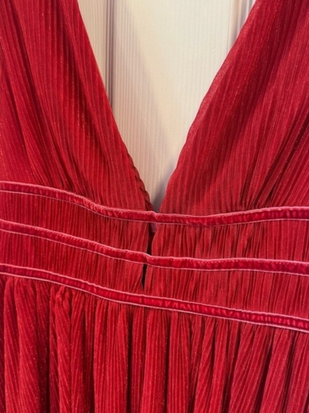 Lulu's NWT Smokeshow Metallic Red Mini Dress XL image 2